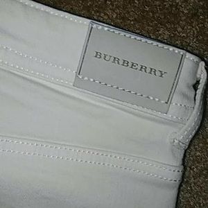 Girls white denim Burberry jeans